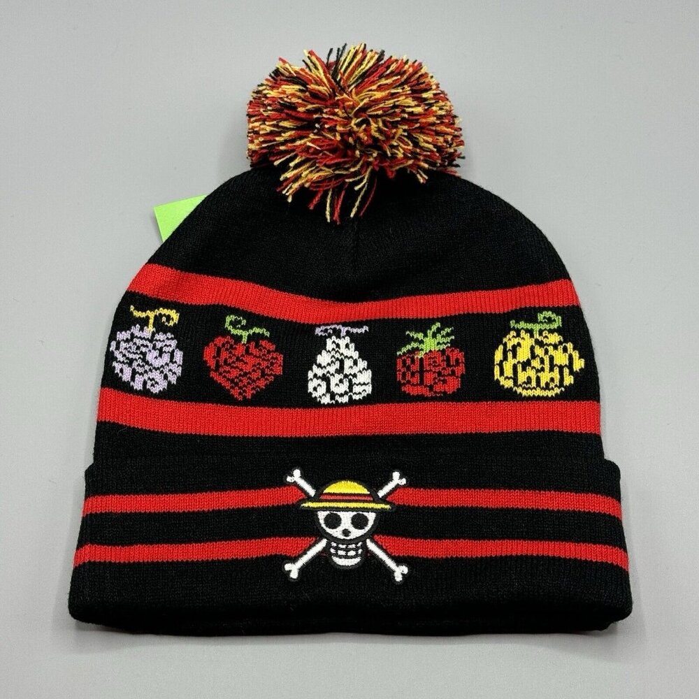 One Piece Devil Fruit Pom Beanie Hat NEW